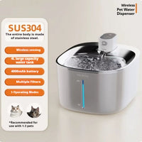 HKM-9438269 Intelligent Stainless Steel Pet Water Fountain with Large Capacity