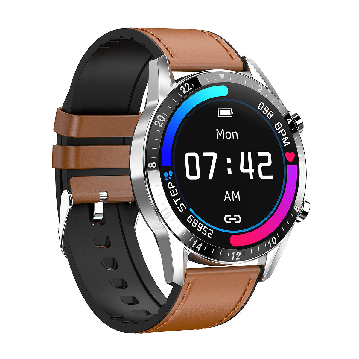 HKM-943827 1.28-Inch Smart Watch with Bluetooth Calling, Music Playback, Heart Rate Monitoring, and Pedometer Functions
