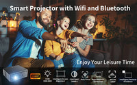 HKM-943827 Z8 Smart Projector with 800 ANSI Full HD and Android Support, Electronic Trapezoid Correction