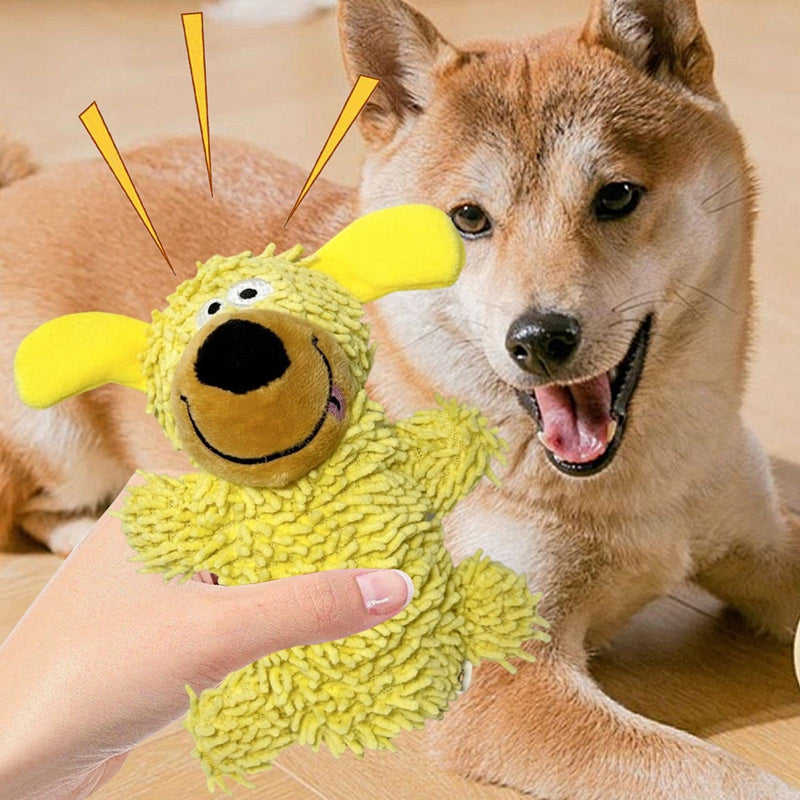 HKM-9439805 Plush Squeaky Dog Toy - Soft Doll for Small to Large Breeds, Ideal for Teething and Playtime