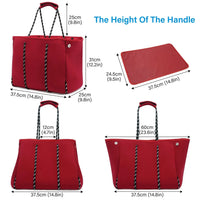 HKM-944019 Large Multipurpose Shoulder Gym Tote Bag with Small Purse for Travel and Beach Use