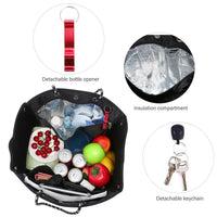 HKM-944019 Large Multipurpose Shoulder Gym Tote Bag with Small Purse for Travel and Beach Use