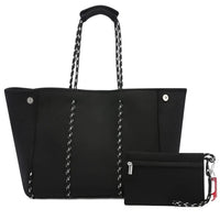 HKM-944019 Large Multipurpose Shoulder Gym Tote Bag with Small Purse for Travel and Beach Use