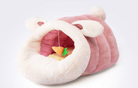 HKM-9442237 Soft and Cozy Cat Sleeping Bag Bed with Cushion ¨C Various Cute Animal Designs