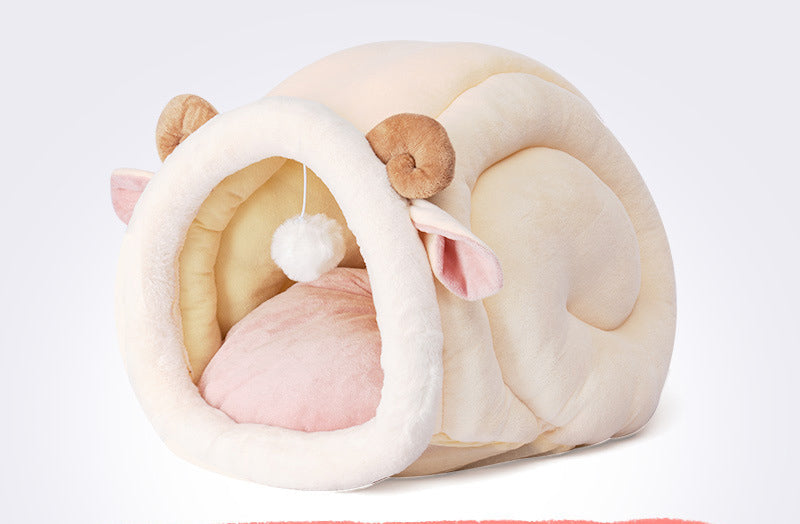 HKM-9442237 Soft and Cozy Cat Sleeping Bag Bed with Cushion ¨C Various Cute Animal Designs