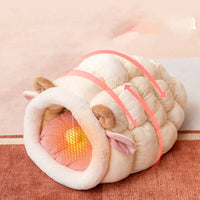 HKM-9442237 Soft and Cozy Cat Sleeping Bag Bed with Cushion ¨C Various Cute Animal Designs