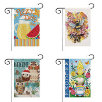 HKM-944275 Decorative Outdoor Garden Flag - Square Polyester Cloth, 30cm x 45cm