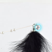HKM-9443005 Spring Steel Wire Feather Cat Teaser Toy - Interactive Play for Cats