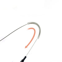 HKM-9443005 Spring Steel Wire Feather Cat Teaser Toy - Interactive Play for Cats