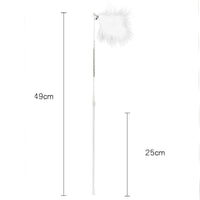 HKM-9443005 Spring Steel Wire Feather Cat Teaser Toy - Interactive Play for Cats