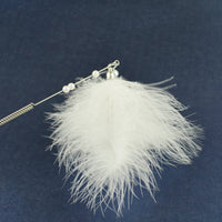 HKM-9443005 Spring Steel Wire Feather Cat Teaser Toy - Interactive Play for Cats