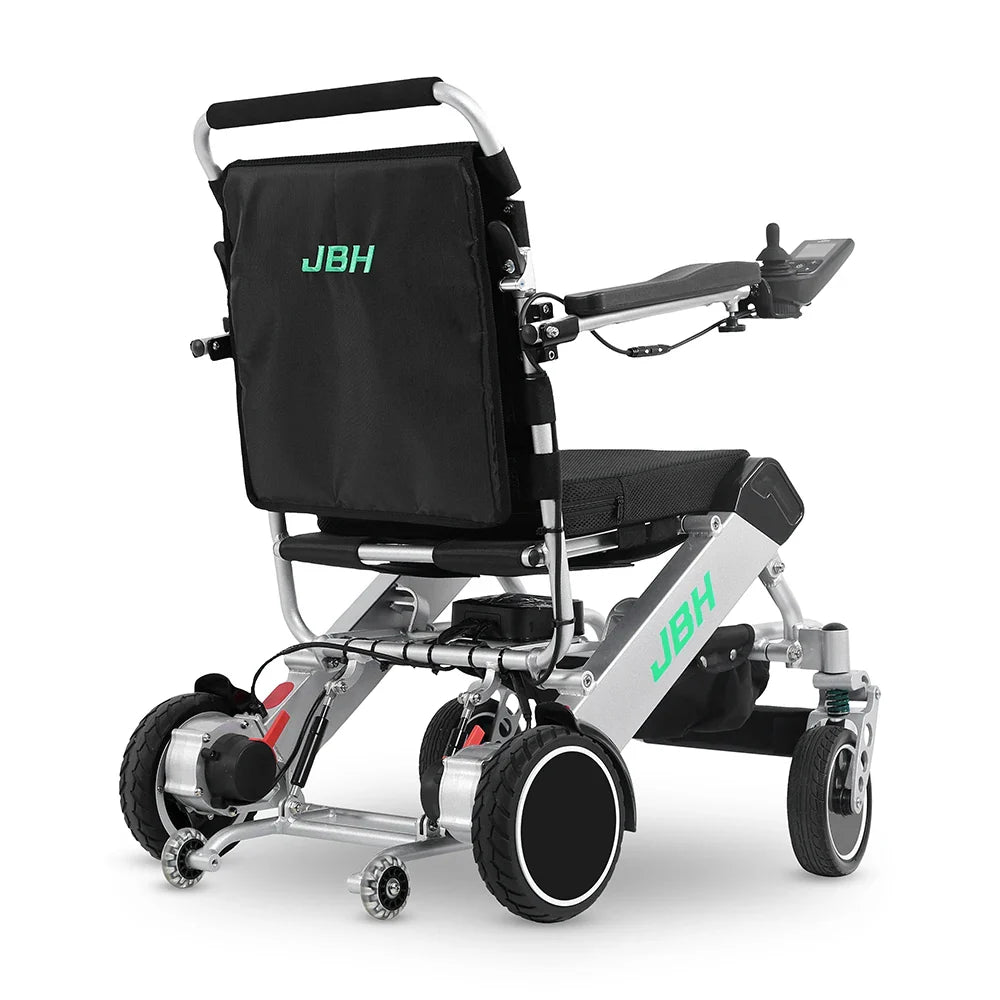 HKM-944339 Lightweight Aluminum Electric Wheelchair with Foldable Design, 120 KG Capacity and 20 km Range