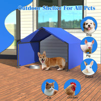 HKM-9443645 Outdoor Dog Shade Tent for Small to Medium Pets - Waterproof, UV Protection, Portable Shelter
