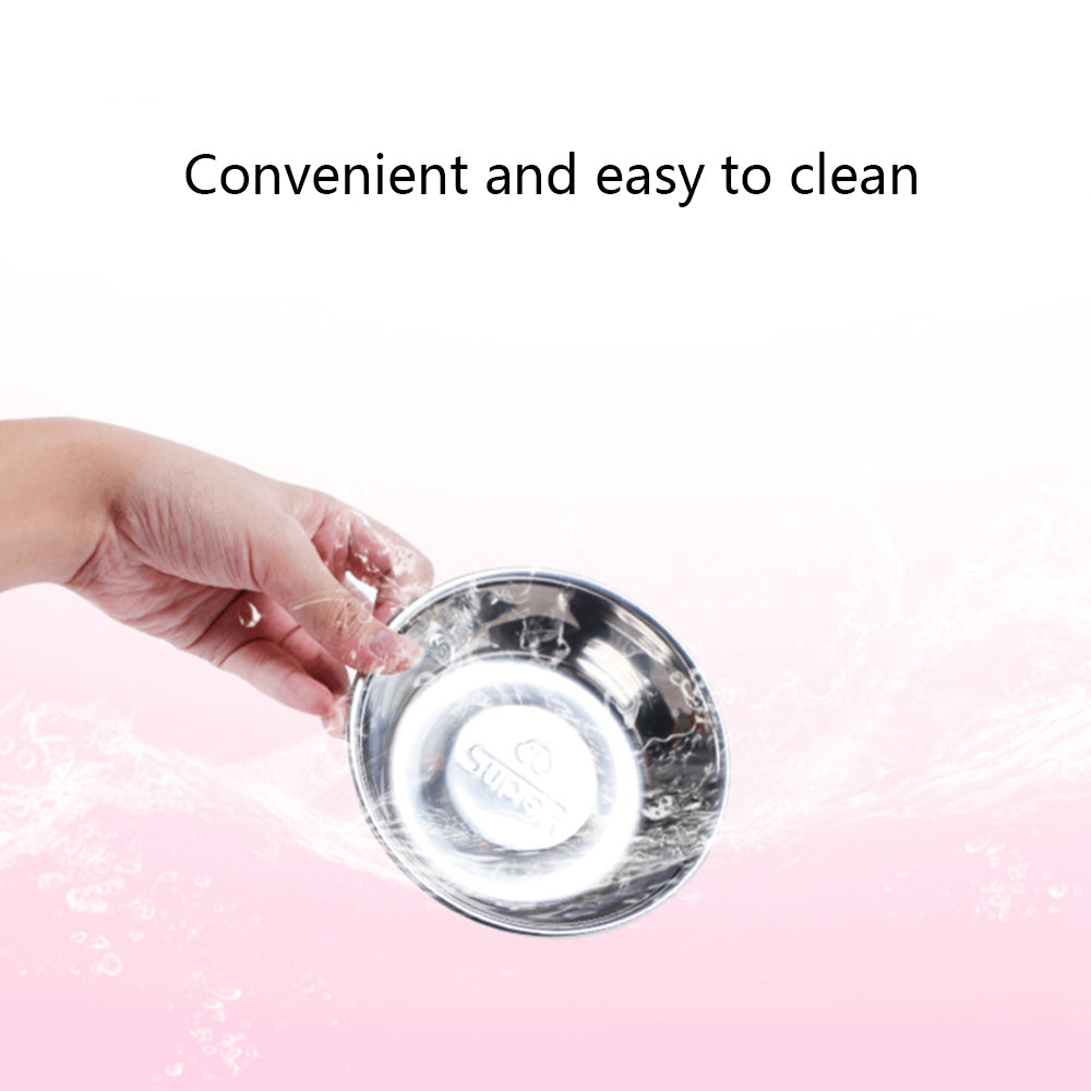 HKM-9444157 Classic Round Stainless Steel Food Bowls for Dogs and Cats - Various Colors and Sizes