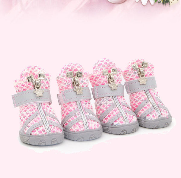 HKM-9444797 Breathable Dog Shoes for Small and Medium-Sized Pets in Colorful Designs