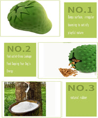 HKM-9445437 Durable Strawberry Dog Chew Toy - Interactive Treat Dispenser for Dental Care and Mental Enrichment