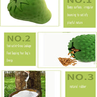 HKM-9445437 Durable Strawberry Dog Chew Toy - Interactive Treat Dispenser for Dental Care and Mental Enrichment