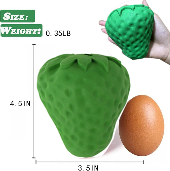 HKM-9445437 Durable Strawberry Dog Chew Toy - Interactive Treat Dispenser for Dental Care and Mental Enrichment
