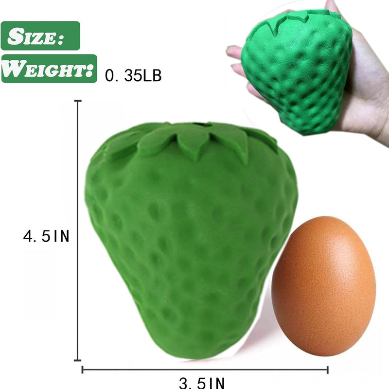 HKM-9445437 Durable Strawberry Dog Chew Toy - Interactive Treat Dispenser for Dental Care and Mental Enrichment