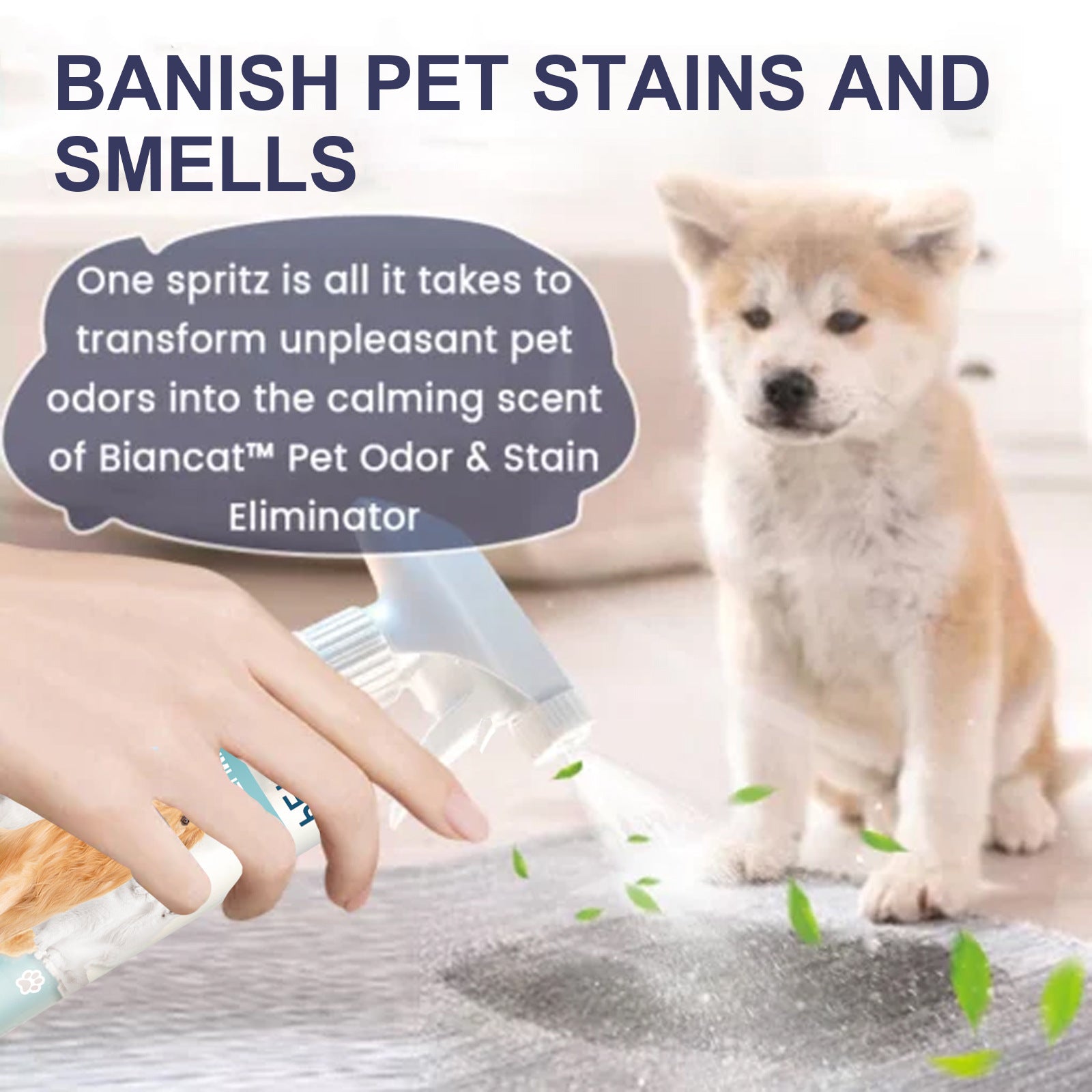 HKM-9445821 Pet Deodorization Spray for Dogs and Cats - 60ml Cleaning and Freshening Solution