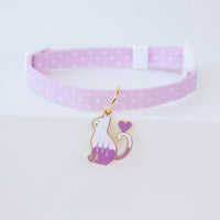 HKM-9445949 Cute Adjustable Dog Collar with Moon Design - Cloth Material in Various Colors