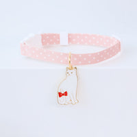 HKM-9445949 Cute Adjustable Dog Collar with Moon Design - Cloth Material in Various Colors