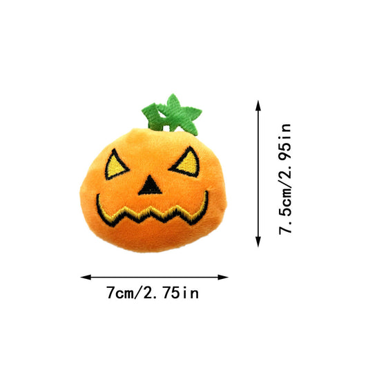 HKM-9446589 Halloween Pumpkin Cat Toy - Bite-Resistant Plush Molar Relief Stuffy for Pets