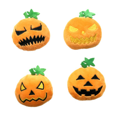 HKM-9446589 Halloween Pumpkin Cat Toy - Bite-Resistant Plush Molar Relief Stuffy for Pets