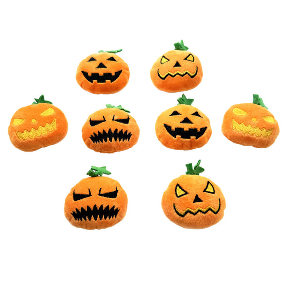 HKM-9446589 Halloween Pumpkin Cat Toy - Bite-Resistant Plush Molar Relief Stuffy for Pets