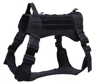 HKM-9447229 Tactical Large Dog Chest Harness ¨C Adjustable Polyester Vest in Black, Green, Mud Color, CP Camouflage Sizes M, L, XL