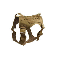 HKM-9447229 Tactical Large Dog Chest Harness ¨C Adjustable Polyester Vest in Black, Green, Mud Color, CP Camouflage Sizes M, L, XL