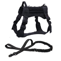 HKM-9447229 Tactical Large Dog Chest Harness ¨C Adjustable Polyester Vest in Black, Green, Mud Color, CP Camouflage Sizes M, L, XL