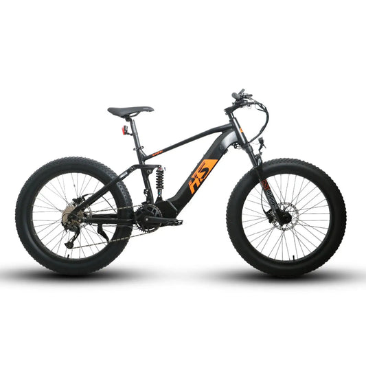 HKM-944787 Electric Fat Tire Bike with Bafang M615 Mid-Drive System and Hydraulic Disc Brakes
