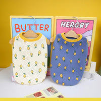 HKM-9448509 Casual Cotton Lemon Vest for Spring and Summer Small to XXL Pet Clothing