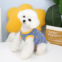 HKM-9448509 Casual Cotton Lemon Vest for Spring and Summer Small to XXL Pet Clothing