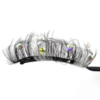 HKM-944851 Handmade Diamond Glitter False Eyelashes – Mink-Shaped Solid Color Styles ZC201-JZ to ZC210-JZ