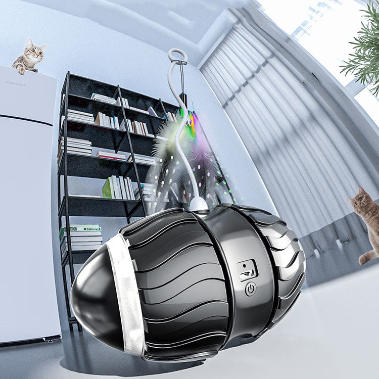 HKM-9448765 Intelligent Electric Cat Teaser for Interactive Play with USB Charging