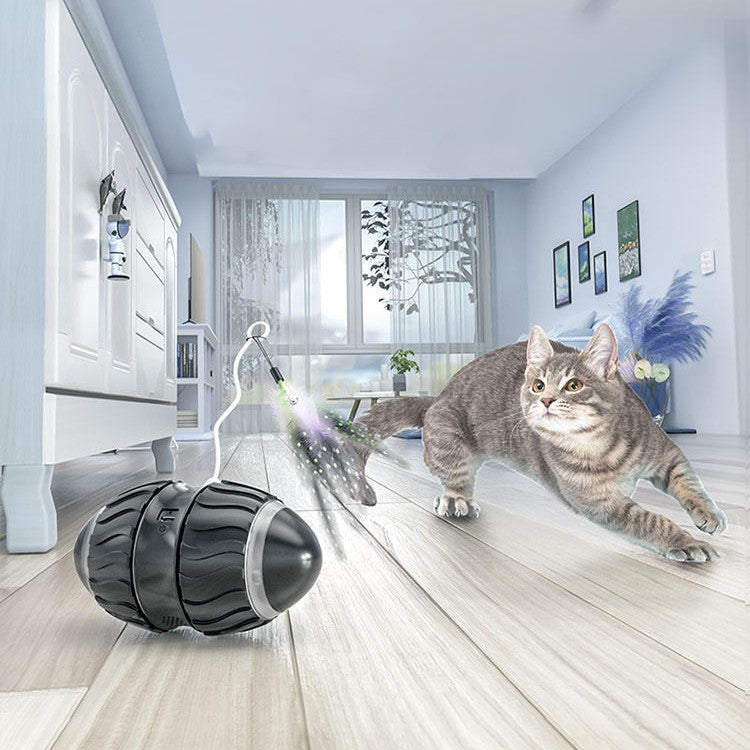 HKM-9448765 Intelligent Electric Cat Teaser for Interactive Play with USB Charging
