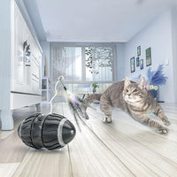 HKM-9448765 Intelligent Electric Cat Teaser for Interactive Play with USB Charging