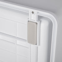 HKM-9449405 Fully Enclosed Cat Litter Box with Top Exit and Pull-Out Tray, Gray & White