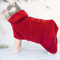 HKM-9452093 Microfiber Bathing Pet Drying Towel - Cotton, Absorbent, Available in Purple and Red, Sizes S to XL
