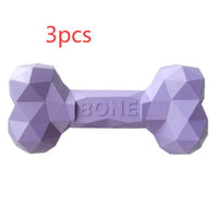 HKM-9452349 Durable Rubber Bone Toy for Dogs - Teeth Grinding & Cleaning, Interactive Puzzle, Multiple Sizes Available