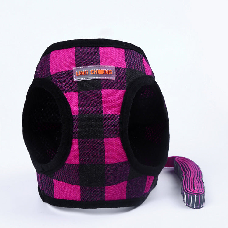 HKM-9452989 Dog Trail Vest with Protective Chest Strap - Adjustable, Durable, Available in Various Stylish Patterns and Sizes S-XL