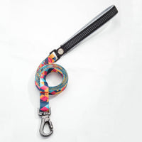 HKM-9453501 Geometric Pattern Polyester Pet Leash and Collar Set