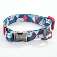 HKM-9453501 Geometric Pattern Polyester Pet Leash and Collar Set