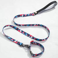 HKM-9453501 Geometric Pattern Polyester Pet Leash and Collar Set