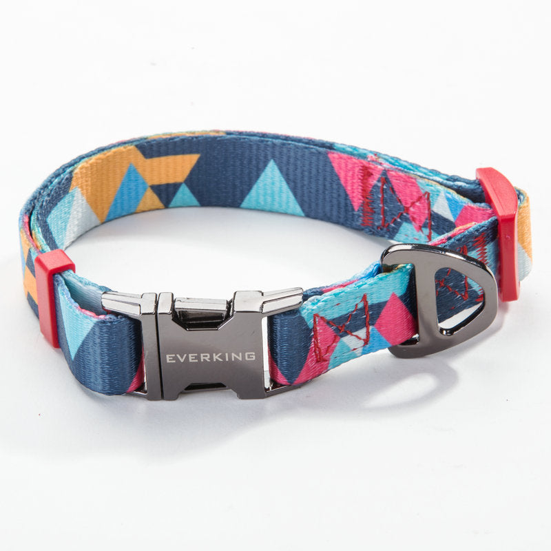 HKM-9453501 Geometric Pattern Polyester Pet Leash and Collar Set