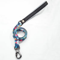 HKM-9453501 Geometric Pattern Polyester Pet Leash and Collar Set