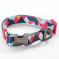 HKM-9453501 Geometric Pattern Polyester Pet Leash and Collar Set