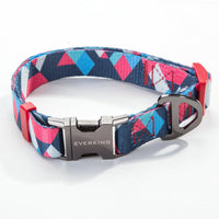 HKM-9453501 Geometric Pattern Polyester Pet Leash and Collar Set